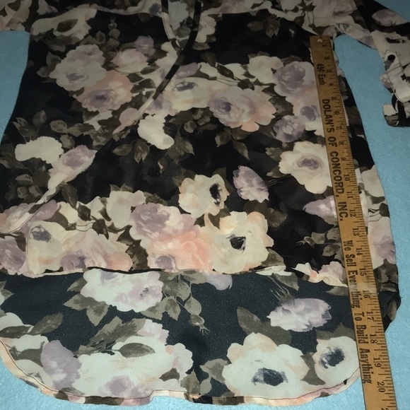 LOVE 4 TRUTH floral wrap semi sheer snap closure hi-low tunic NEW size S - Picture 9 of 10